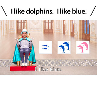 I like dolphins. I like blue.